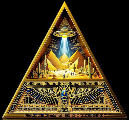 In Stock! Ancient Alien Civilizations: Egypt 24k Gold Gilded 1 oz Copper Medal