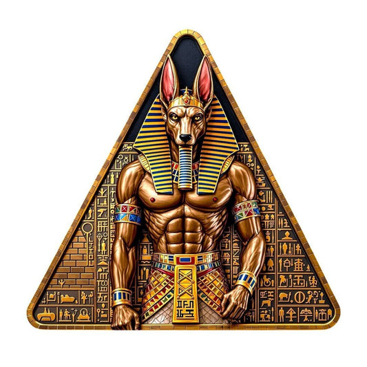 In Stock! Egyptian Gods: Anubis 24k Gold Gilded 1 oz Copper Medal