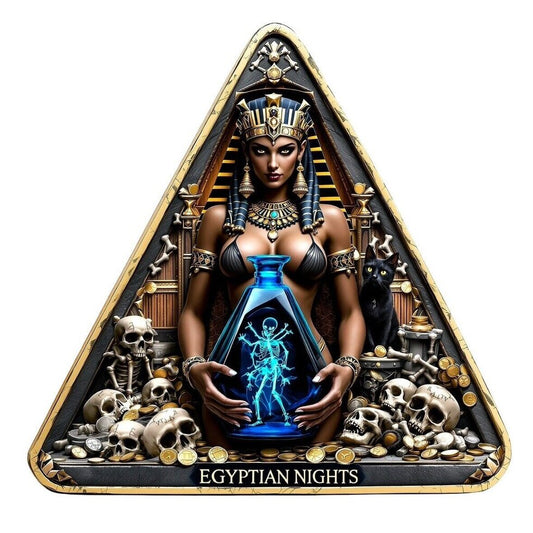 In Stock! Egyptian Nights Nefertari Triangular 1 oz Copper Medal