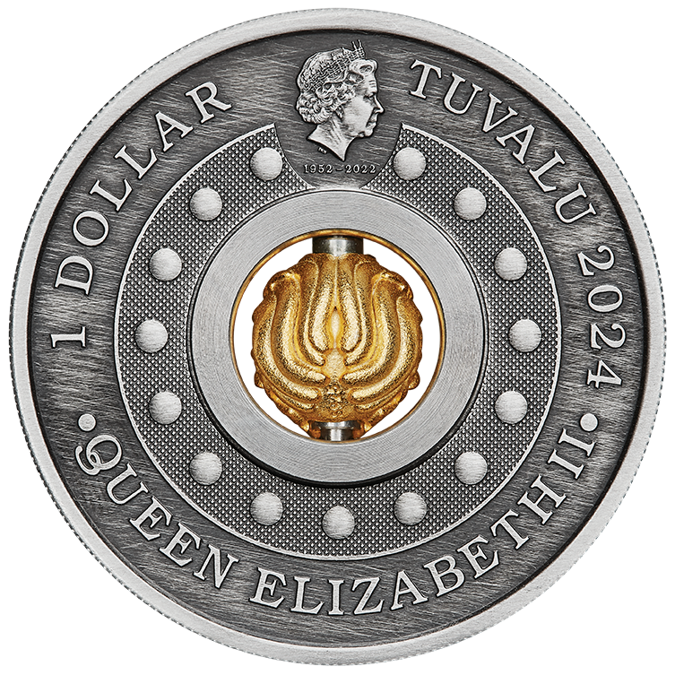 In Stock! 2024 Tuvalu Year of the Dragon Rotating Charm 1 oz Silver Coin - Options: Original Mint Packaging