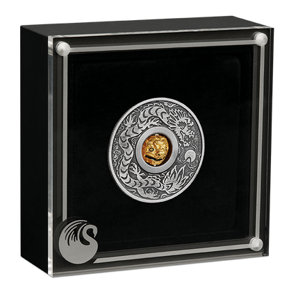 In Stock! 2024 Tuvalu Year of the Dragon Rotating Charm 1 oz Silver Coin - Options: Original Mint Packaging
