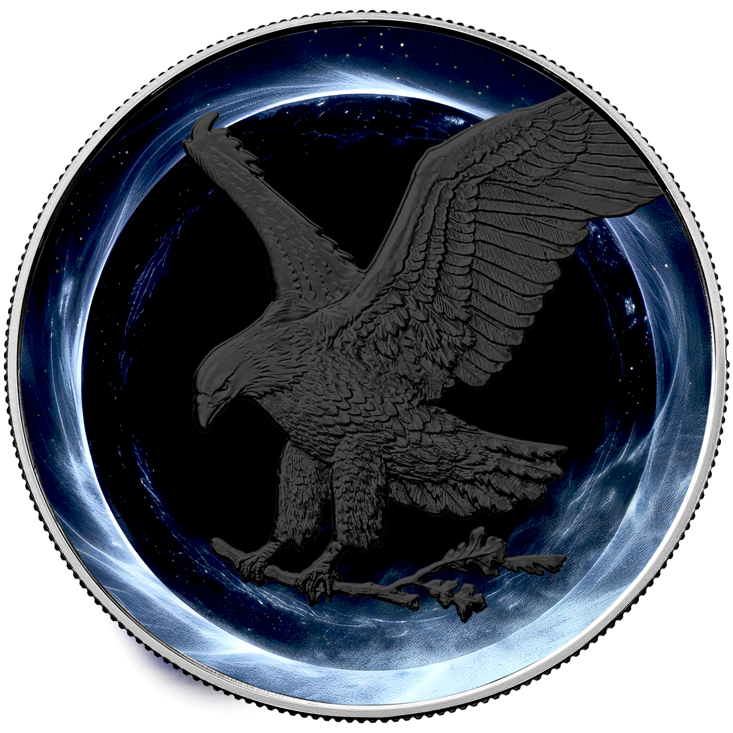 In Stock! 2024 U.S. Eagle Star Privy Black Hole Edition 1 oz Silver Coin (04/22)