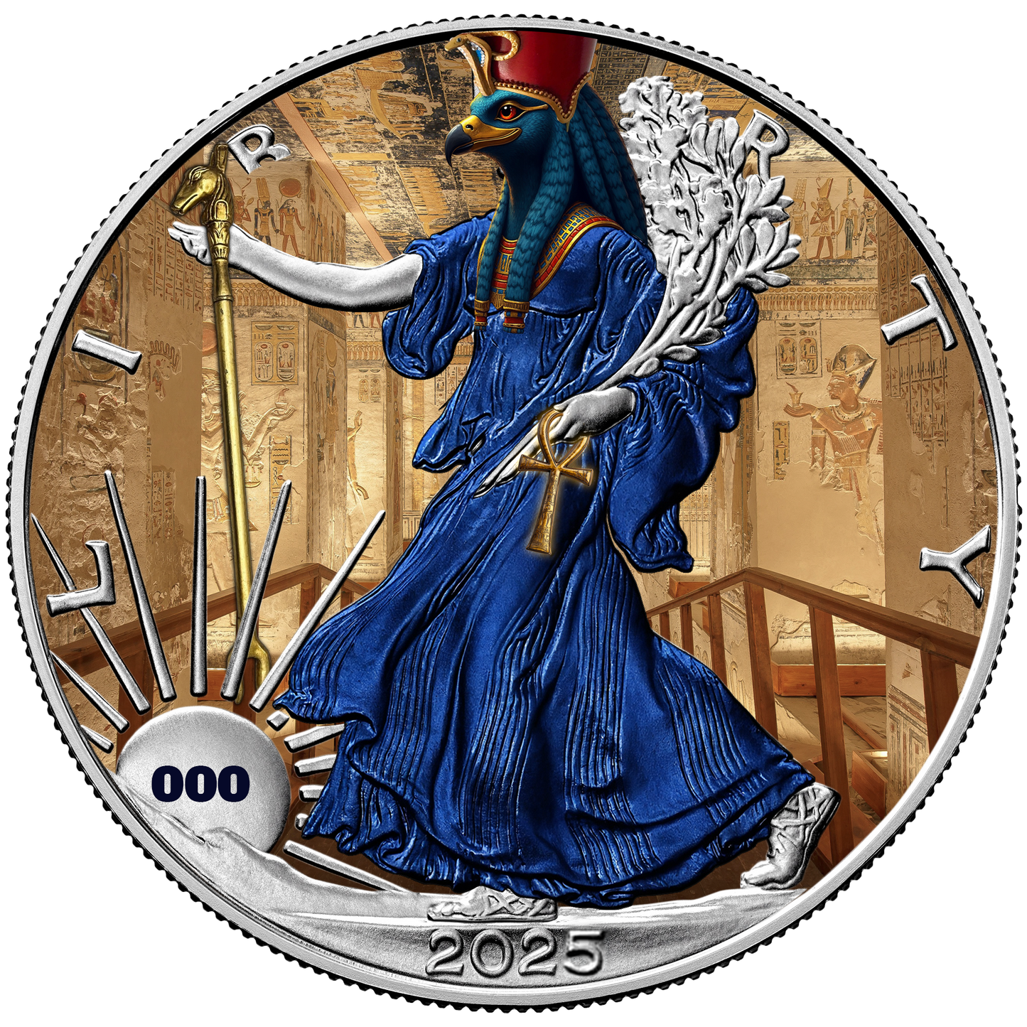 In Stock! 2025 U.S. Eagle Ancient Egypt Horus Edition 1 oz Silver Coin (08/04)