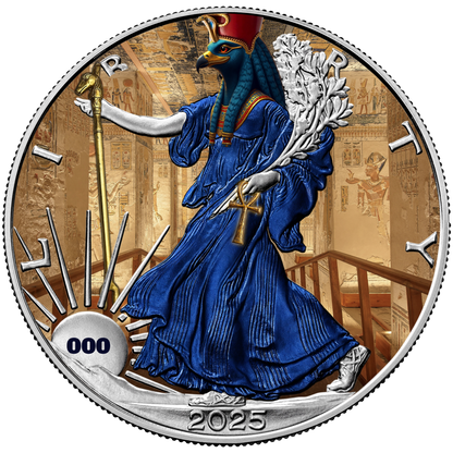 In Stock! 2025 U.S. Eagle Ancient Egypt Horus Edition 1 oz Silver Coin (08/04)