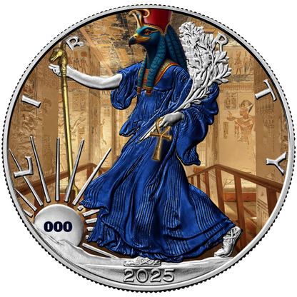 In Stock! 2025 U.S. Eagle Ancient Egypt Horus Edition 1 oz Silver Coin (08/04)