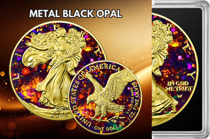 In Stock! 2025 U.S. Eagle Metal Black Opal Edition 1 oz Silver Coin (07/11)