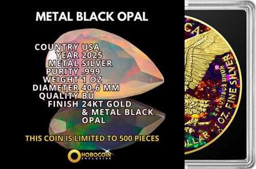 In Stock! 2025 U.S. Eagle Metal Black Opal Edition 1 oz Silver Coin (07/11)