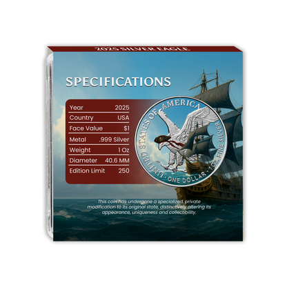 2025 U.S. Eagle Pirate Edition 1 oz Silver Coin (07/15)