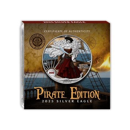 2025 U.S. Eagle Pirate Edition 1 oz Silver Coin (07/15)
