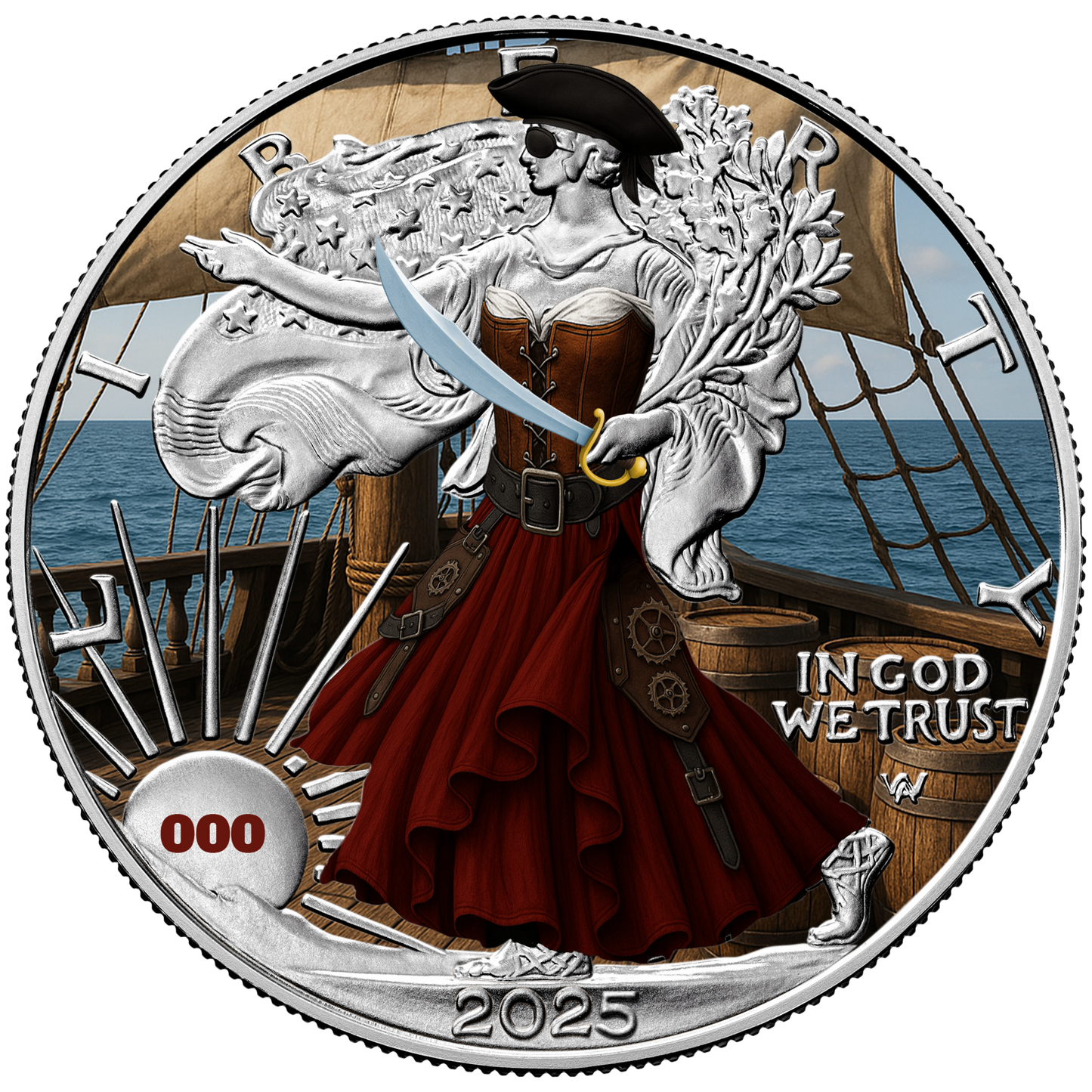 2025 U.S. Eagle Pirate Edition 1 oz Silver Coin (07/15)