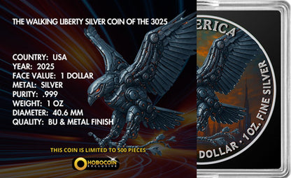 In Stock! 2025 U.S. Eagle Walking Liberty Year 3025 Edition 1 oz Silver Coin (06/27)
