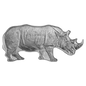 1oz Pure Silver Animals of Africa - Black Rhino Shaped Coin | PAMP