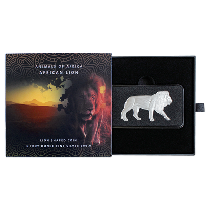 Animals of Africa - 1oz Pure Silver African Lion Coin | PAMP