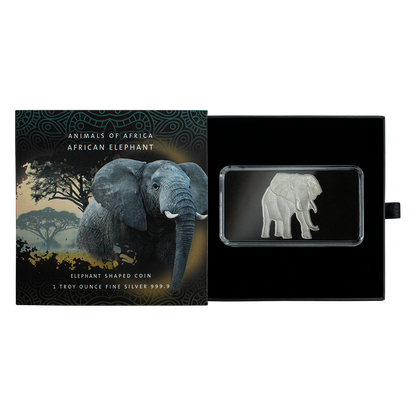 Animals of Africa - 1oz Pure Silver African Elephant Coin | PAMP