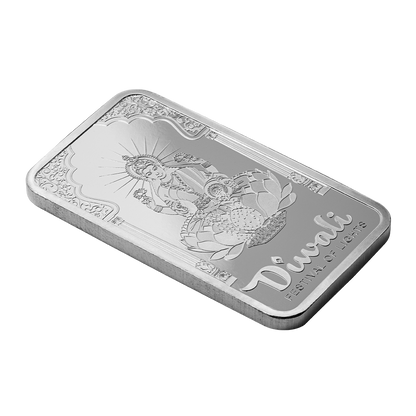 2024 Diwali - Lakshmi & Peacocks 1oz Pure Silver Bar | PAMP