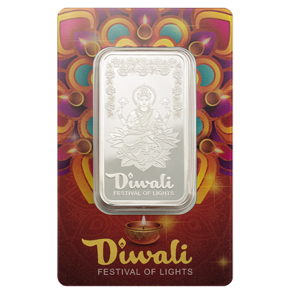 1oz Pure Silver Bar - Diwali Lakshmi & Rangoli art | PAMP