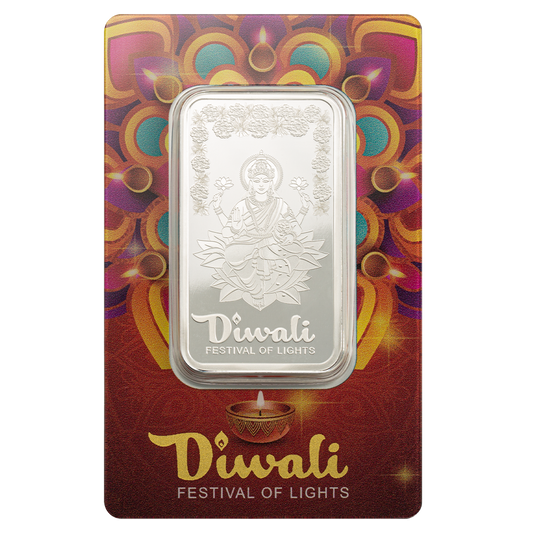 1oz Pure Silver Bar - Diwali Lakshmi & Rangoli art | PAMP