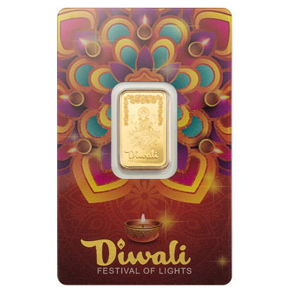 1oz Pure Silver Bar - Diwali Lakshmi & Rangoli art | PAMP