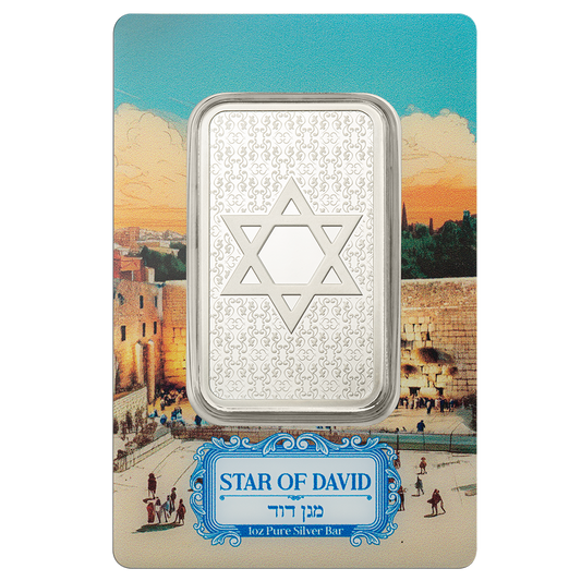 1oz Pure Silver Bar - Star of David | PAMP