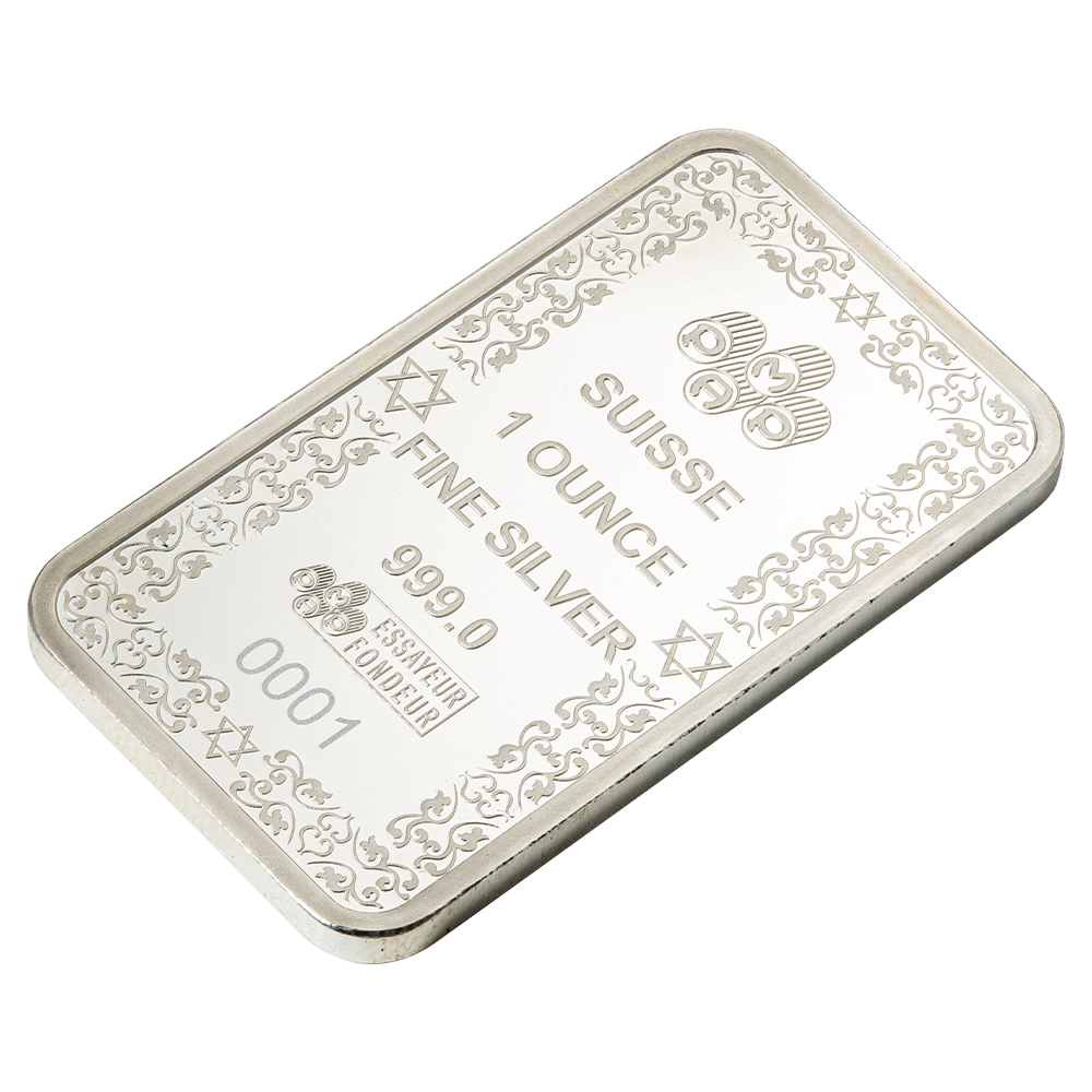 1oz Pure Silver Bar - Star of David | PAMP