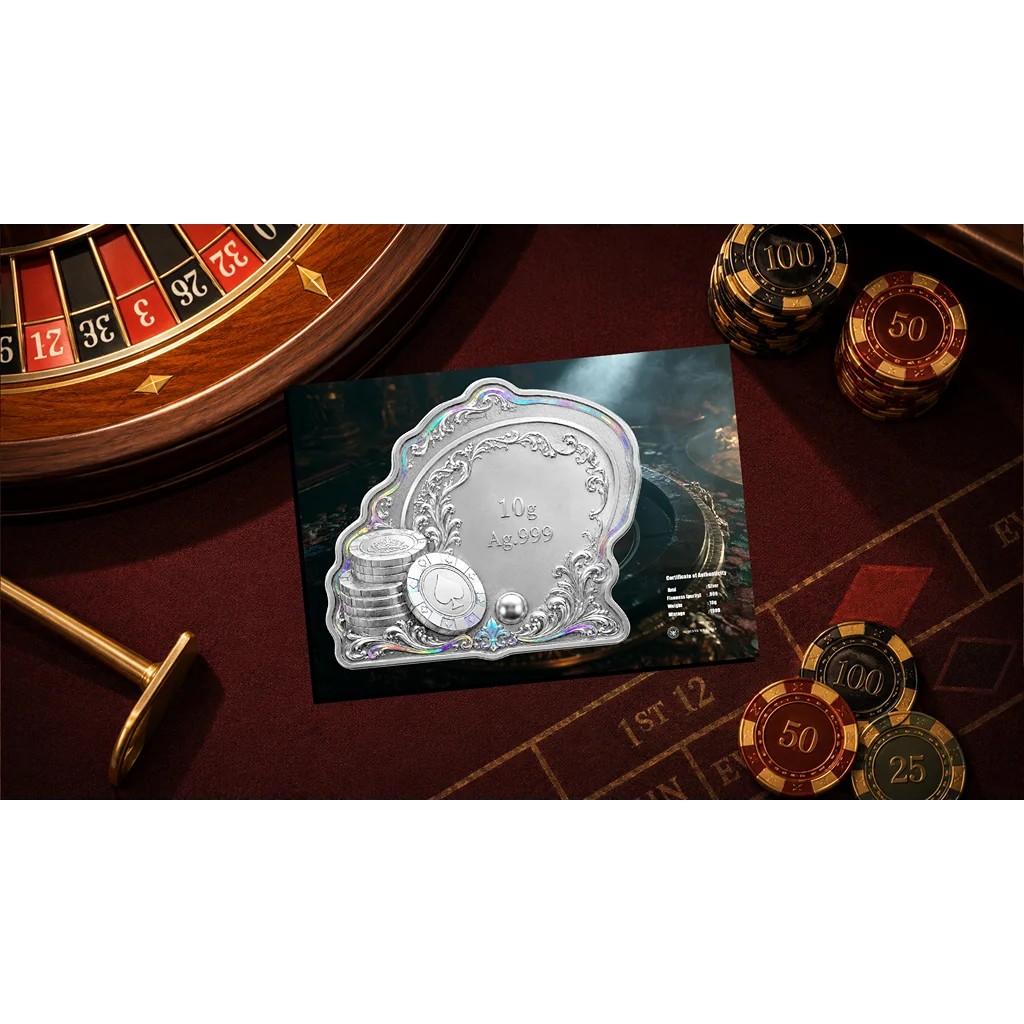 2026 Roulette Shaped 10g Silver in Card