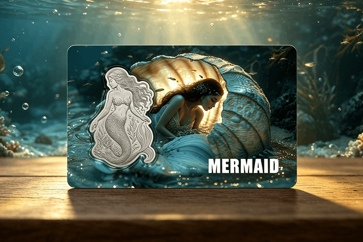 2026 Mermaid Shaped 1/500 oz Palladium Coin in Card (06/18)