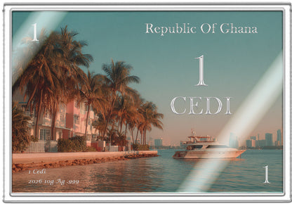 2026 Ghana Miami Colorized 10g Silver Foil (08/10)