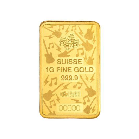 2026 PAMP Suisse Fender 80th Ann. 1g Gold Bar in Card (08/07)