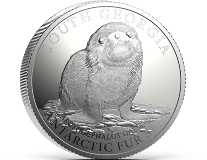 2027 South Georgia Antarctic Fur Seal Proof 1 oz Silver Coin