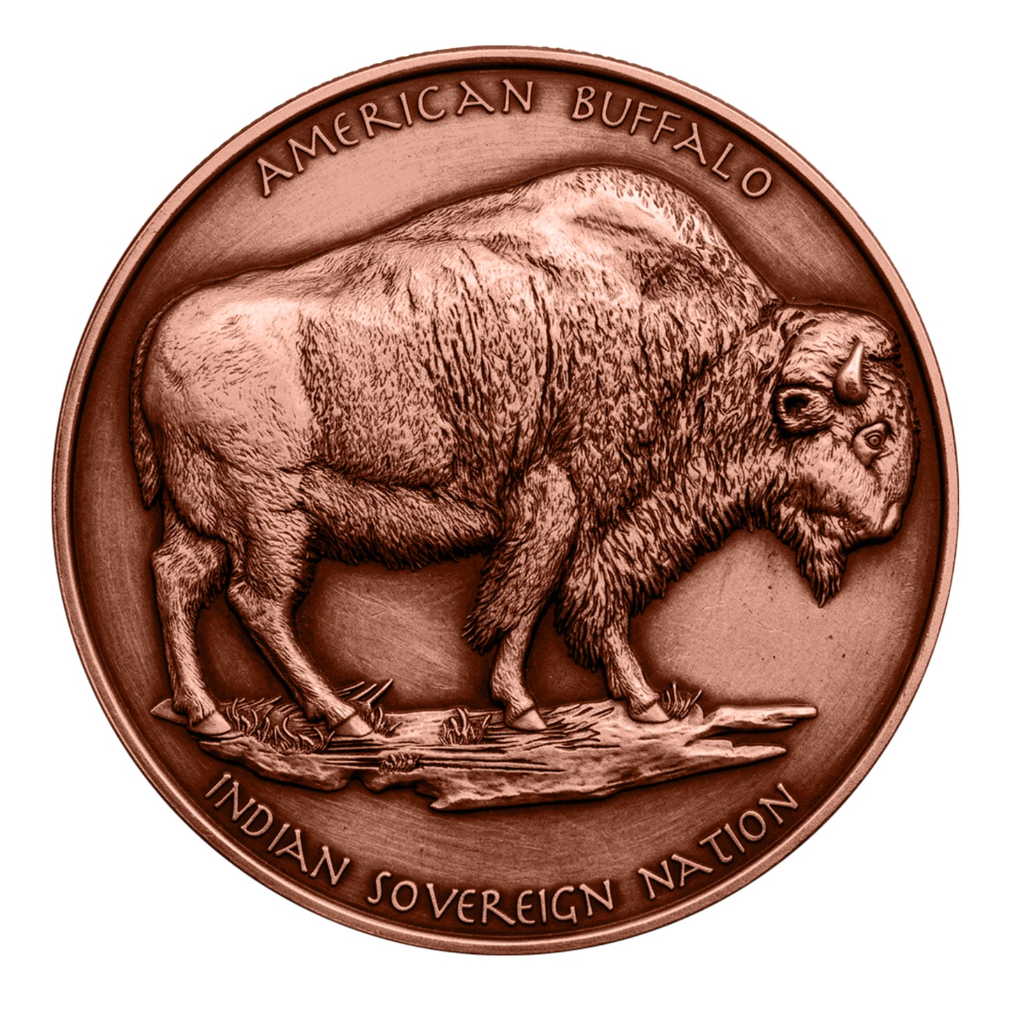2027 Sioux Nation Sitting Bull UHR 10 oz Copper Coin - Capsule