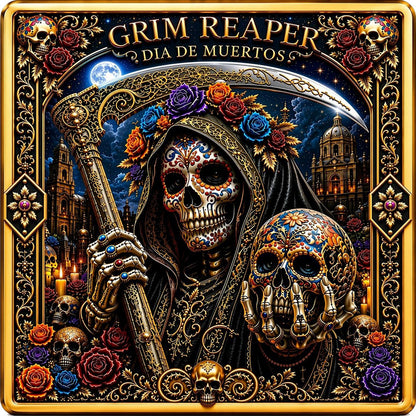 Grim Reaper Dia de Muertos 1 Kilo Copper Medal (07/08)