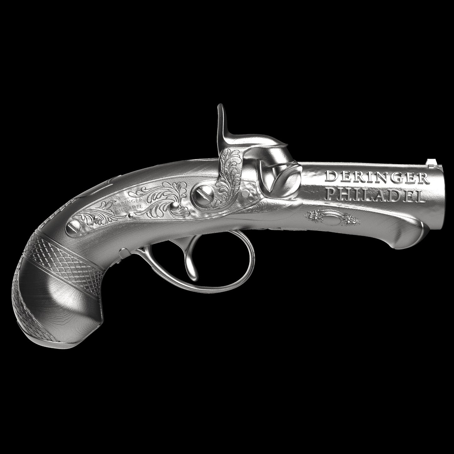 2026 Liberia Deringer Pistol Shaped 1 oz Silver Coin (07/13)