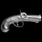 2026 Liberia Deringer Pistol Shaped 1 oz Silver Coin (07/13)