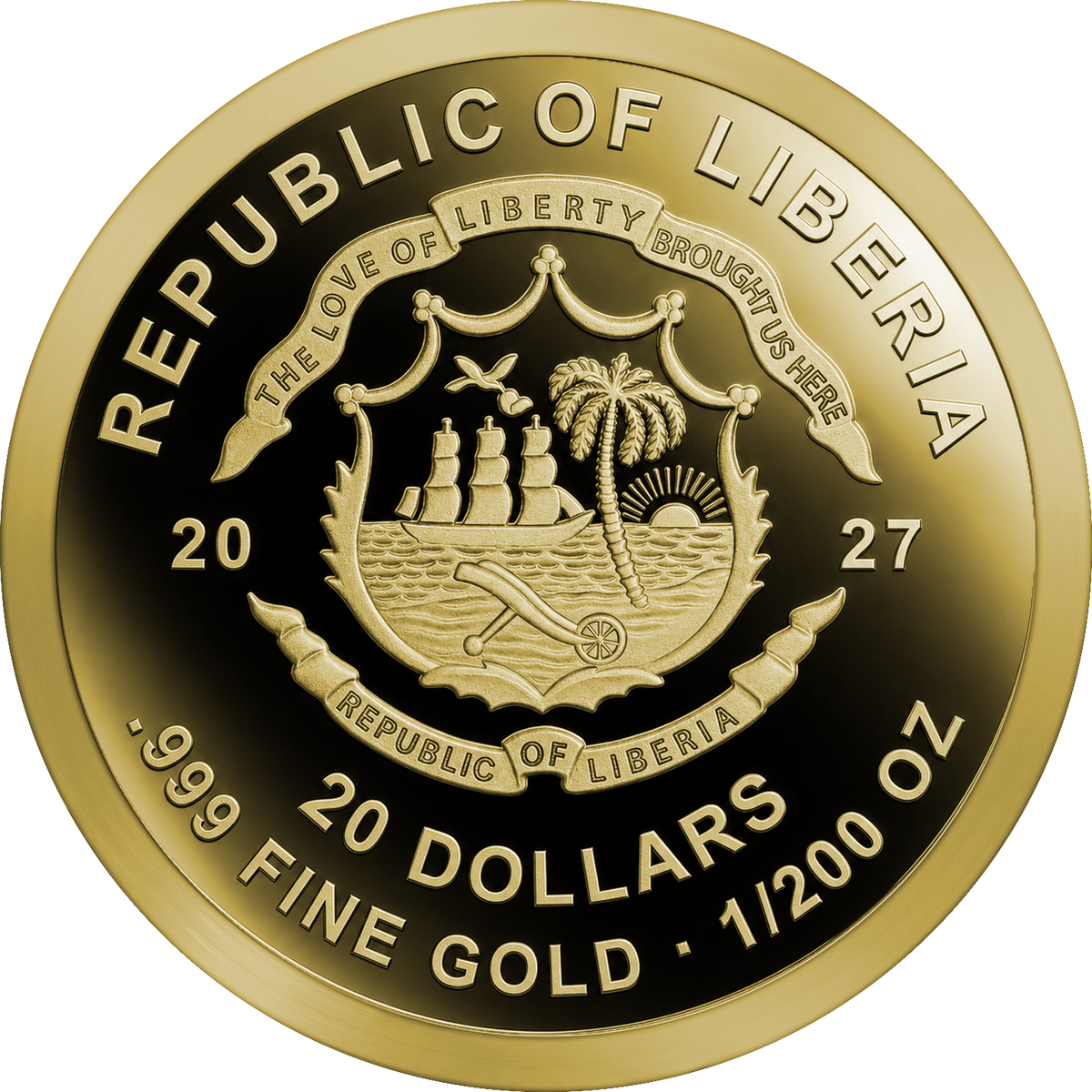 2027 Liberia Phoenix 1/200 oz Gold Coin