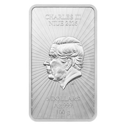 2026 Niue Pop-Art Colorized 100g Silver Bar