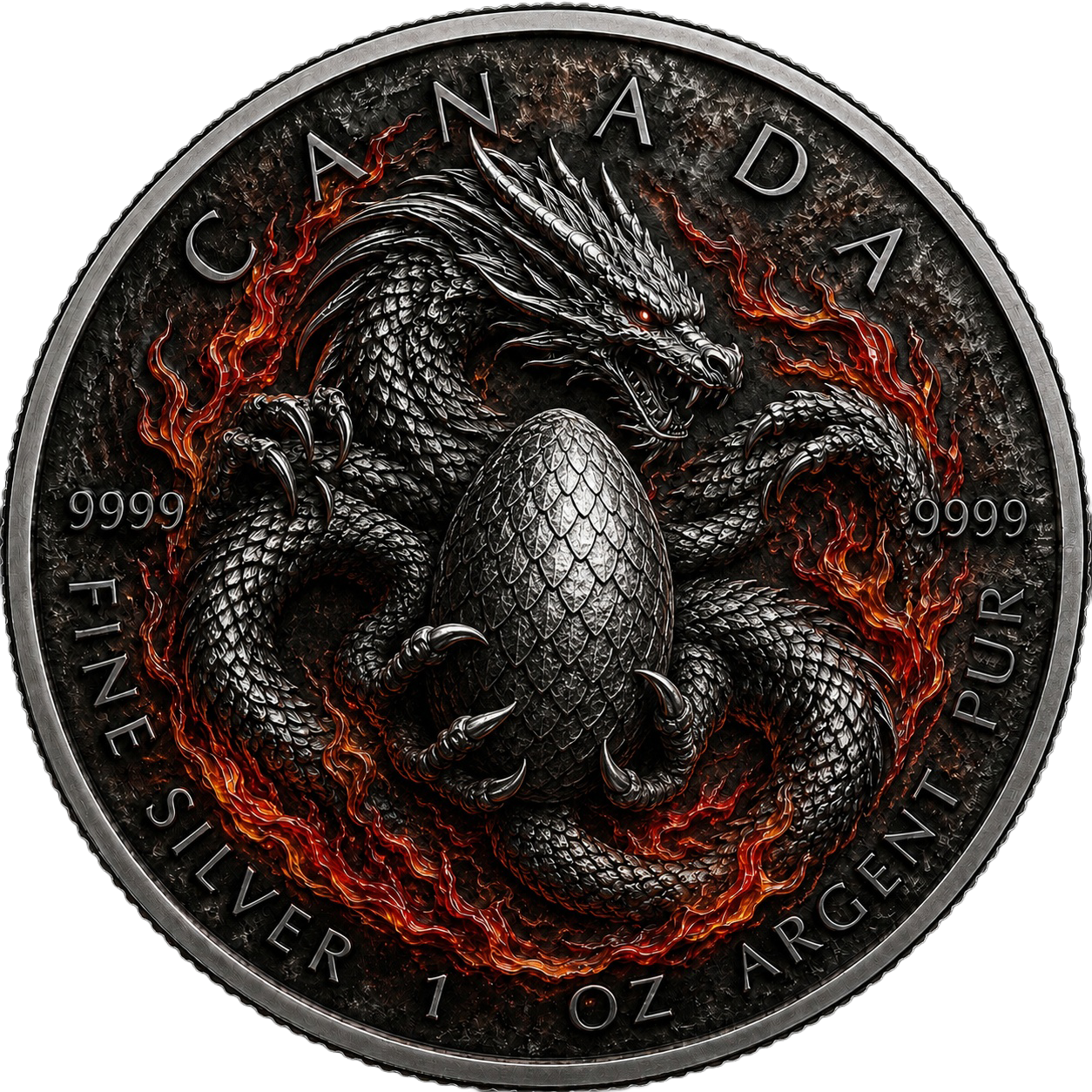 2026 Canada Maple Leaf Dragon Guardian Edition 1 oz Silver Coin (07/29)