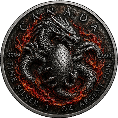 2026 Canada Maple Leaf Dragon Guardian Edition 1 oz Silver Coin (07/29)