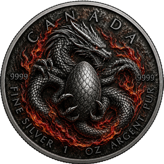 2026 Canada Maple Leaf Dragon Guardian Edition 1 oz Silver Coin (07/29)