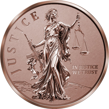 2026 Liberia Lady Justice Reverse Proof 5 oz Copper Coin (08/03)