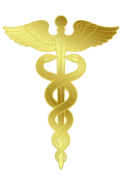2026 Caduceus Shaped 1/1000 oz Gold Medal in Card (07/08)