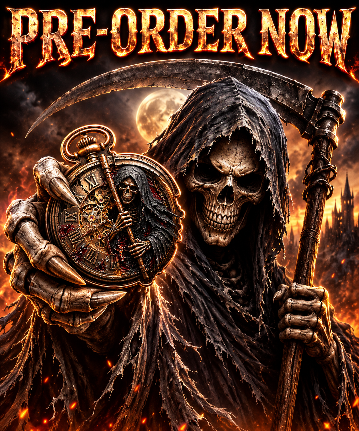 Out of Time - Grim Reaper Colorized 2 oz Copper Medal (08/11)