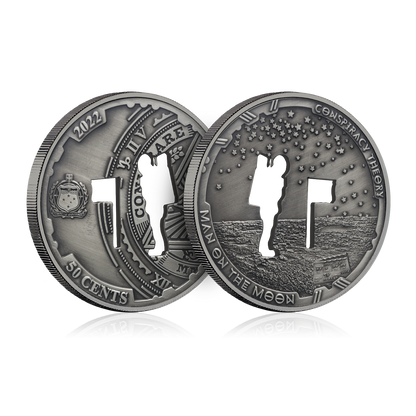 2022 Samoa Conspiracy Collection - Moon Landing Cut-Out CN Coin in Card