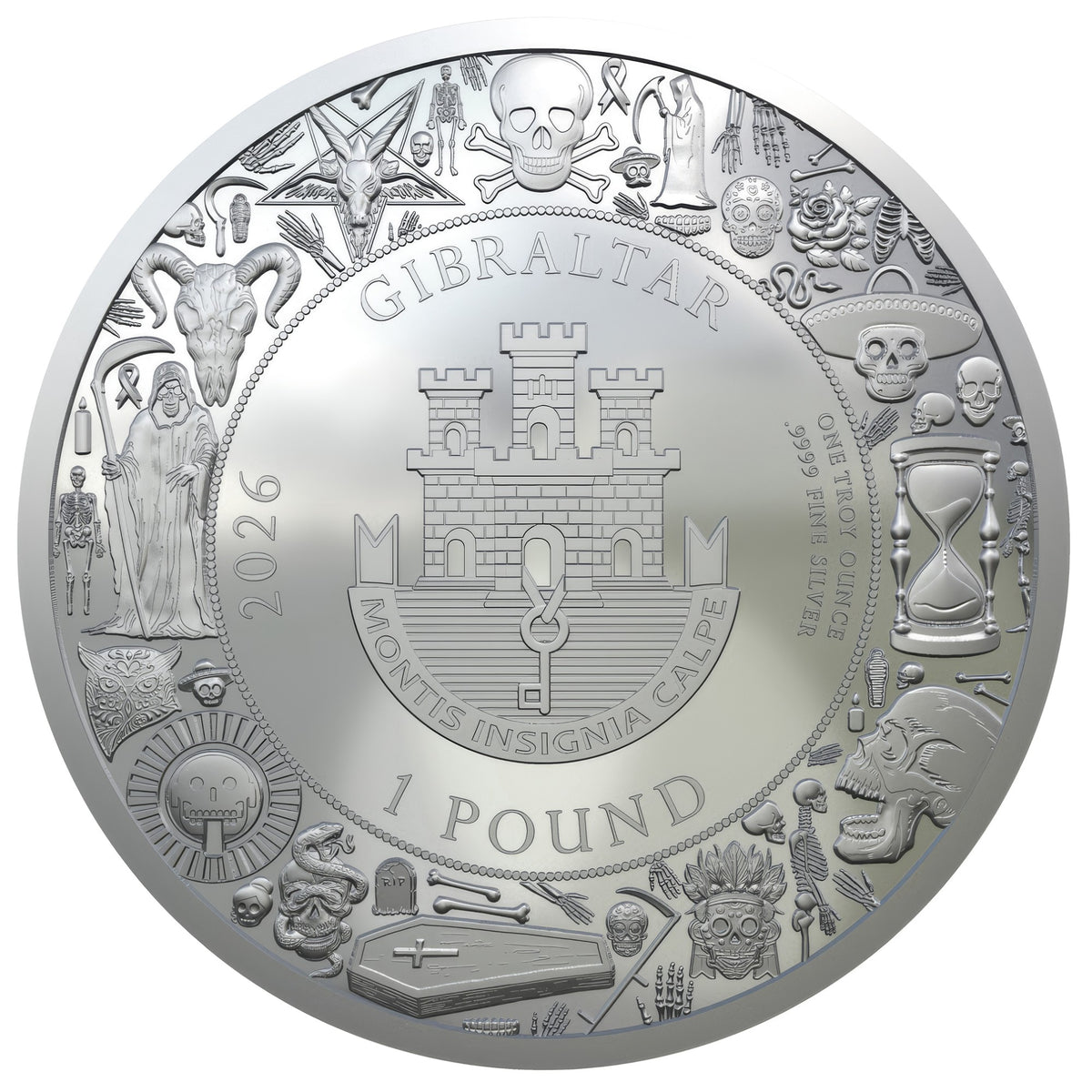 2026 Gibraltar Dia de los Muertos - Angel of Remembrance 1 oz Silver Coin