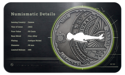 2022 Samoa Conspiracy Collection - Roswell Cut-Out CN Coin in Card
