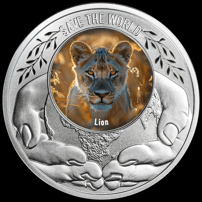 2026 Cameroon Save the World - Lion 17.5g Silver Coin