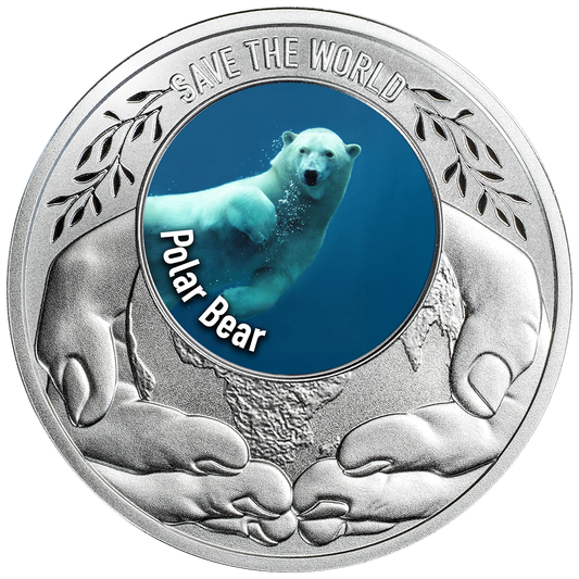 2026 Cameroon Save the World - Polar Bear 17.5g Silver Coin