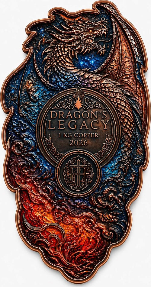 Dragon's Legacy Shaped 1 Kilo Copper Medal (07/16)