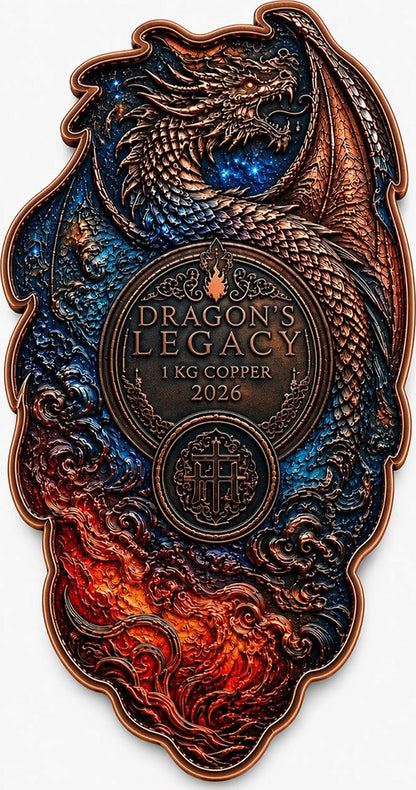Dragon's Legacy Shaped 1 Kilo Copper Medal (07/16)