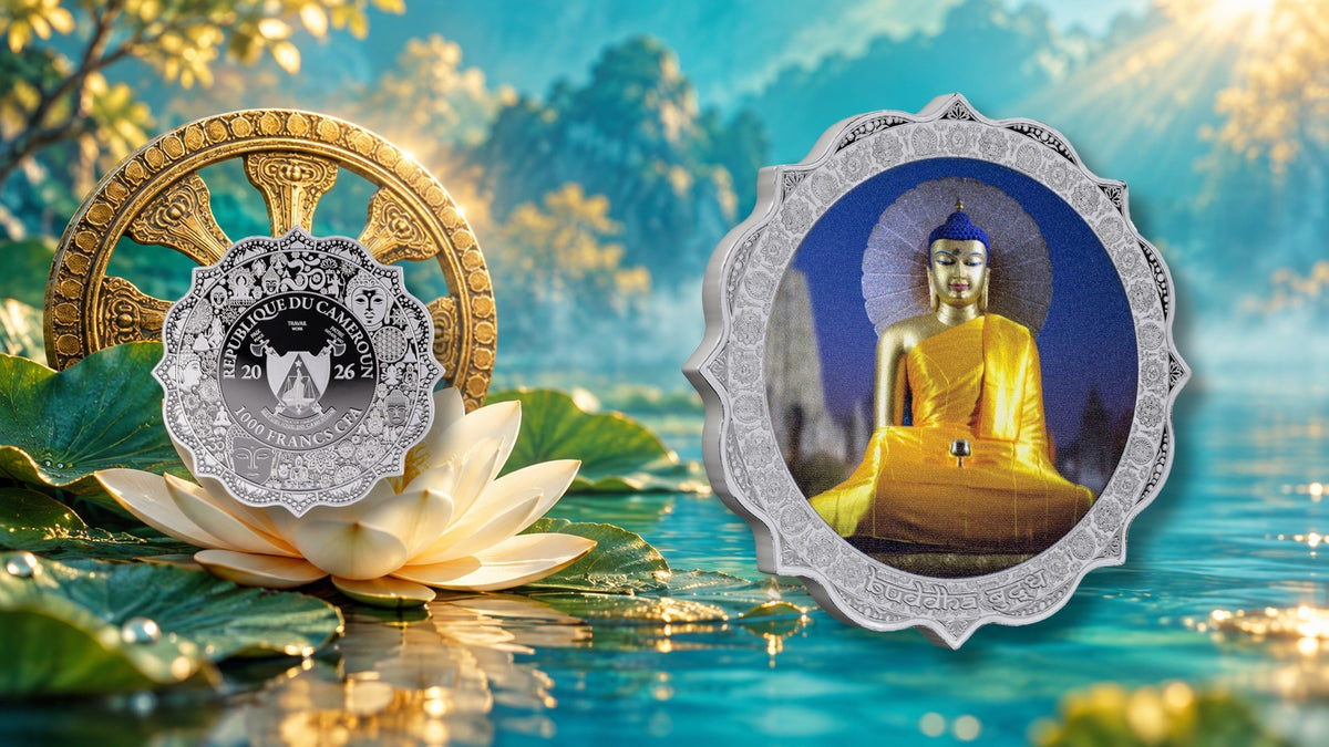 2026 Cameroon Bodhi Gaya Buddha 1 oz Silver Coin (99 Mintage)