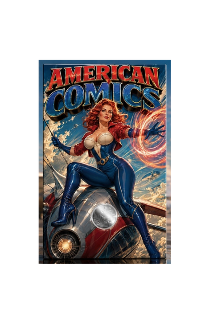 American Comics 1g Silver Medal in Card
